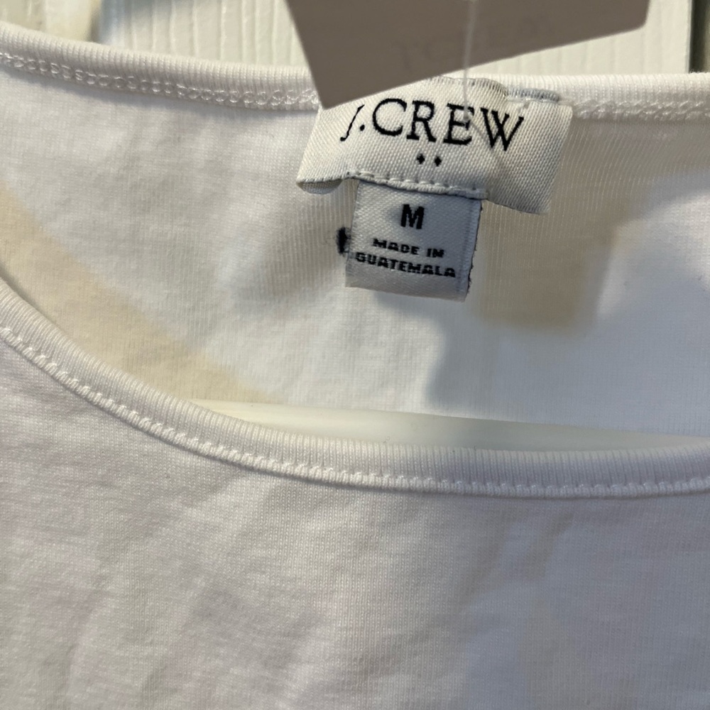 J.Crew White Cotton Tank Top Women's Medium - Picture 3 of 6